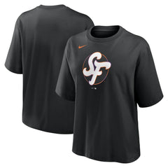San Francisco Giants Nike Women's 2025 City Connect Logo Boxy T-Shirt - Black T-shirts