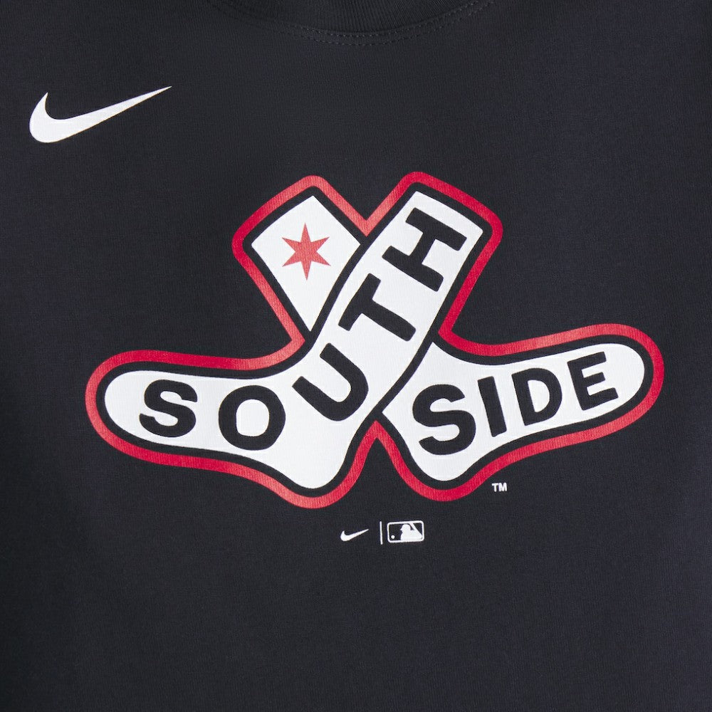 Chicago White Sox Nike Women's 2025 City Connect Logo Boxy T-Shirt - Black T-shirts