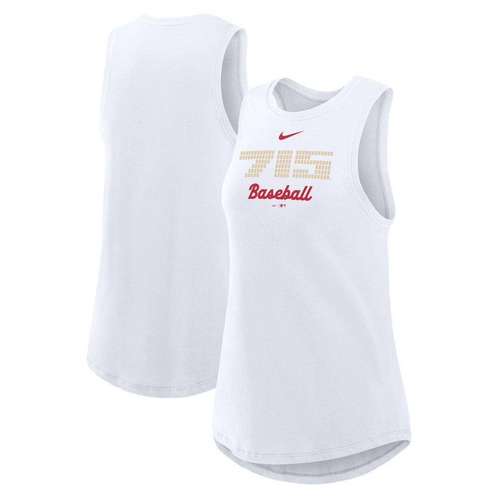 Atlanta Braves Nike Women's City Connect Tricode High Neck Dri-FIT Tank Top - White Tanks