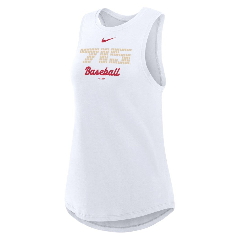 Atlanta Braves Nike Women's City Connect Tricode High Neck Dri-FIT Tank Top - White Tanks