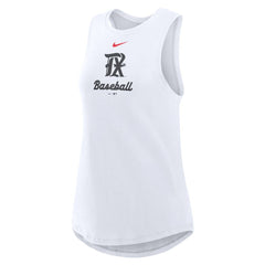 Texas Rangers Nike Women's City Connect Tricode High Neck Dri-FIT Tank Top - White Tanks