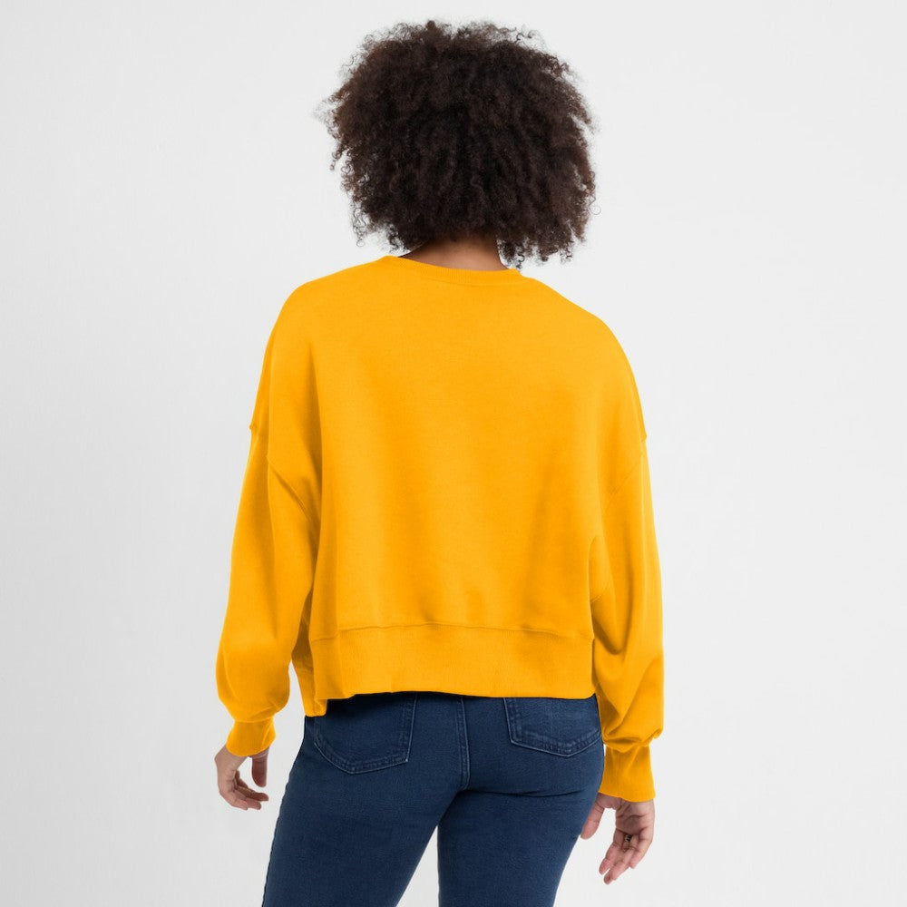 San Diego Padres Nike Women's Oversized High Hip Pullover Sweatshirt - Gold Pullover