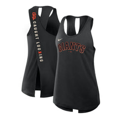 San Francisco Giants Nike Open-Back Crisscross Dri-FIT Tank Top - Black Tanks
