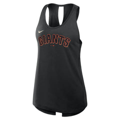 San Francisco Giants Nike Open-Back Crisscross Dri-FIT Tank Top - Black Tanks