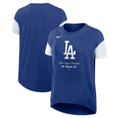 Los Angeles Dodgers Nike Women's Flowy Fashion Tri-Blend Dri-FIT T-Shirt - Royal T-shirts