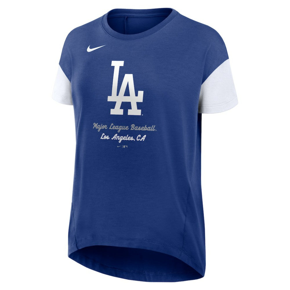Los Angeles Dodgers Nike Women's Flowy Fashion Tri-Blend Dri-FIT T-Shirt - Royal T-shirts