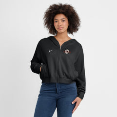 San Francisco Giants Nike Women's Cropped Chill Full-Zip Hoodie - Black Hoodies