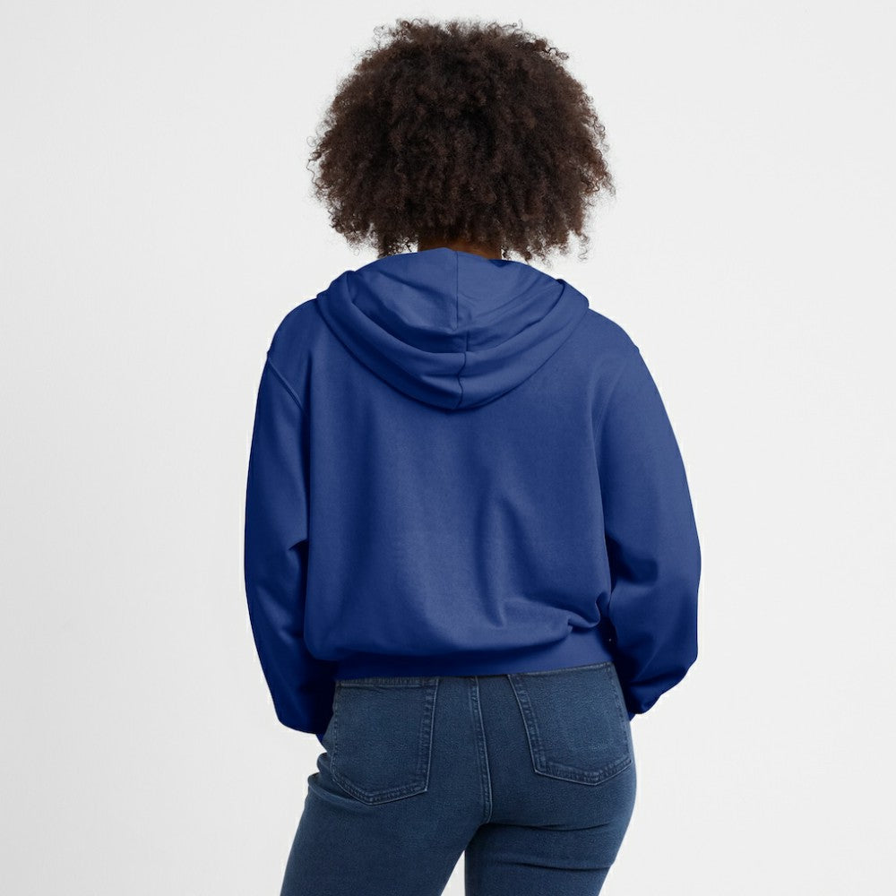 Chicago Cubs Nike Women's Cropped Chill Full-Zip Hoodie - Royal Hoodies