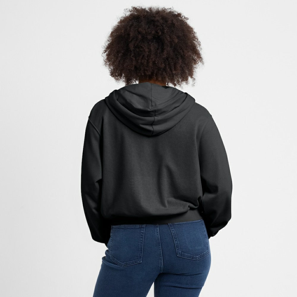 Cincinnati Reds Nike Women's Cropped Chill Full-Zip Hoodie - Black Hoodies