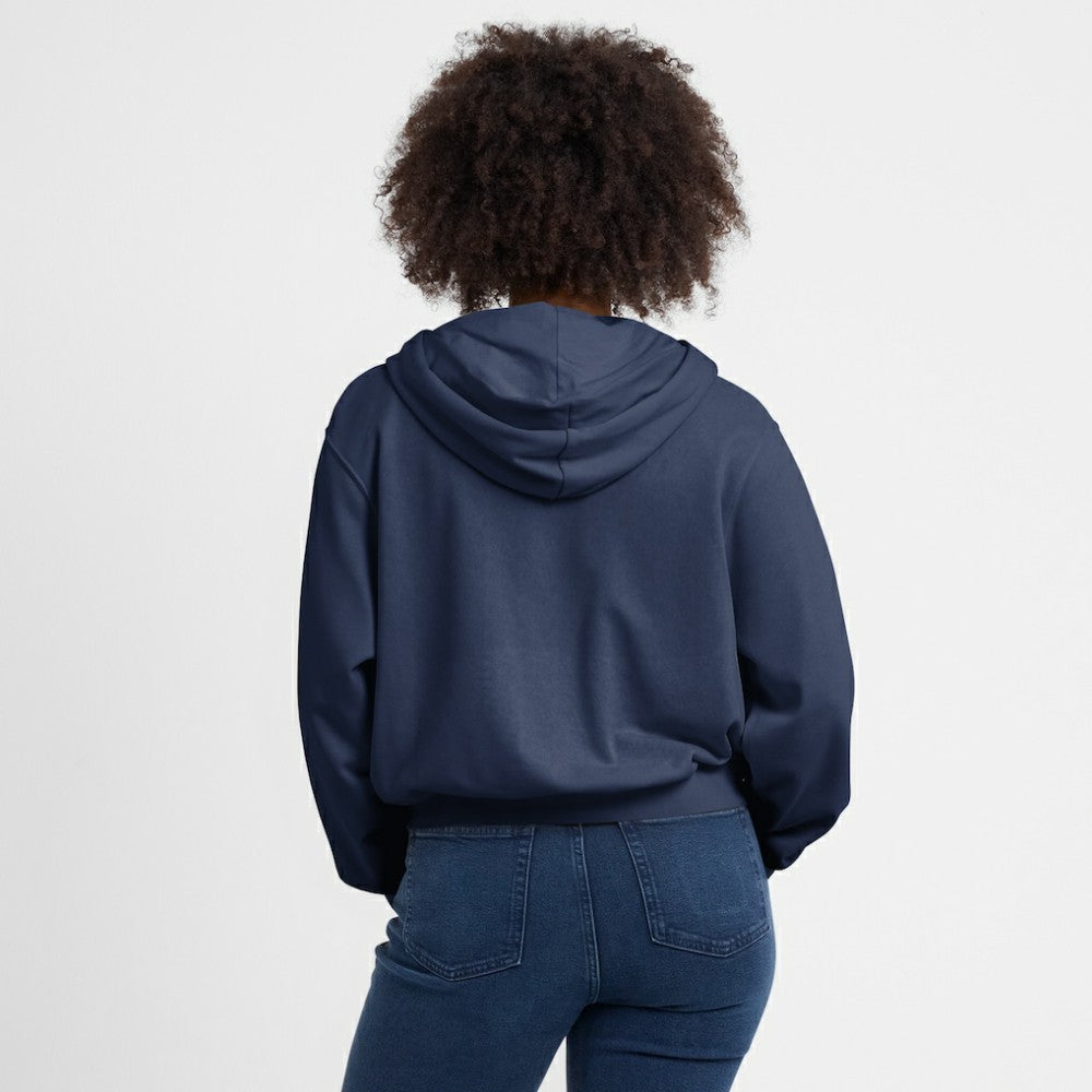 Houston Astros Nike Women's Cropped Chill Full-Zip Hoodie - Navy Hoodies