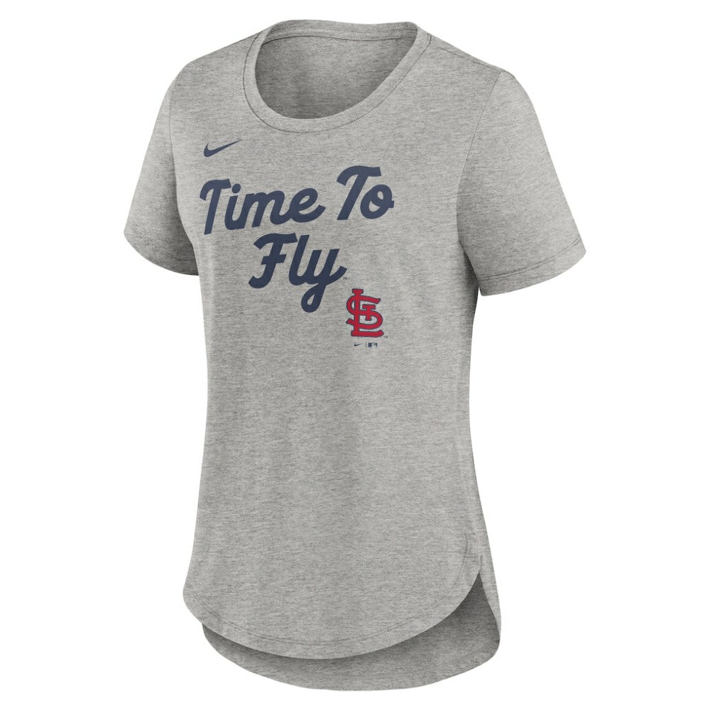 St. Louis Cardinals Nike Women's Script Tri-Blend T-Shirt - Heather Gray T-shirts