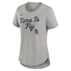 St. Louis Cardinals Nike Women's Script Tri-Blend T-Shirt - Heather Gray T-shirts