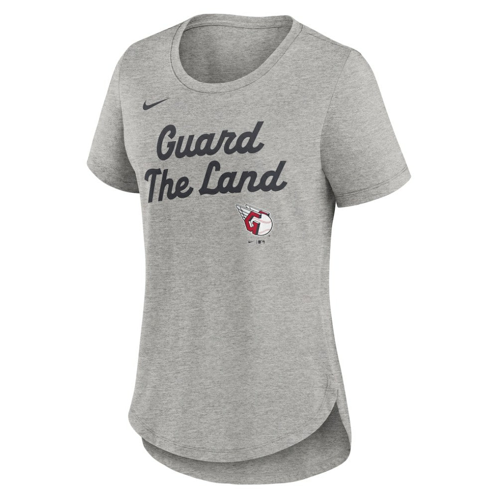 Cleveland Guardians Nike Women's Script Tri-Blend T-Shirt - Heather Gray T-shirts