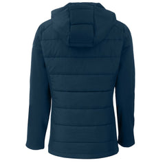 Los Angeles Dodgers Cutter & Buck Women's  Evoke Hybrid Eco Softshell Recycled Full-Zip Hoodie Jacket - Navy Jackets