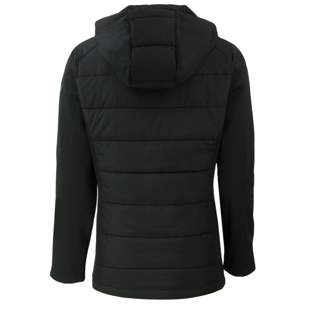 San Francisco Giants Cutter & Buck Women's  Evoke Hybrid Eco Softshell Recycled Full-Zip Hoodie Jacket - Black Jackets