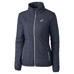 Los Angeles Dodgers Cutter & Buck Women's Rainier PrimaLoft Eco Insulated Full-Zip Puffer Jacket - Anthracite Jackets