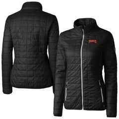 Pittsburgh Pirates Cutter & Buck Women's Rainier PrimaLoft Eco Insulated Full-Zip Puffer Jacket - Black Jackets