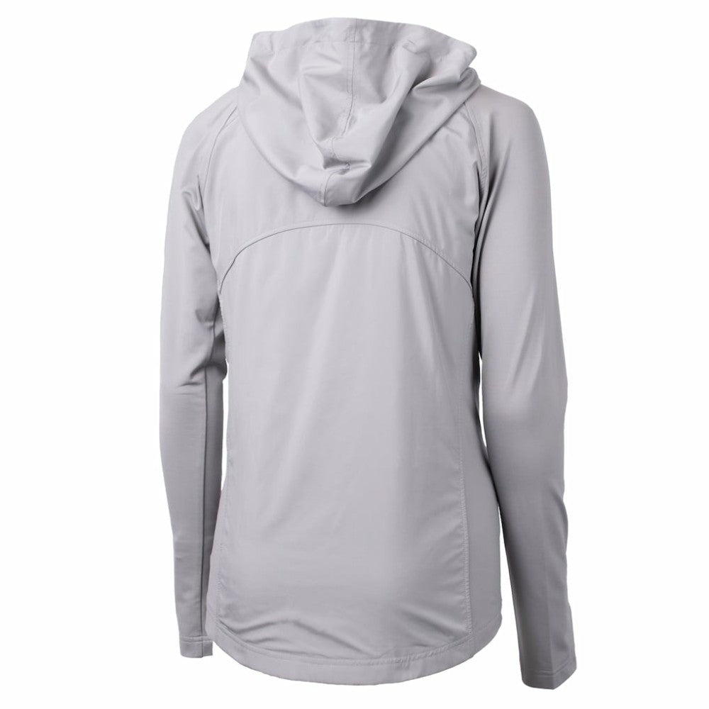Los Angeles Dodgers Cutter & Buck Women's  Adapt Eco Knit Hybrid Recycled Full-Zip Hoodie - Gray Hoodies