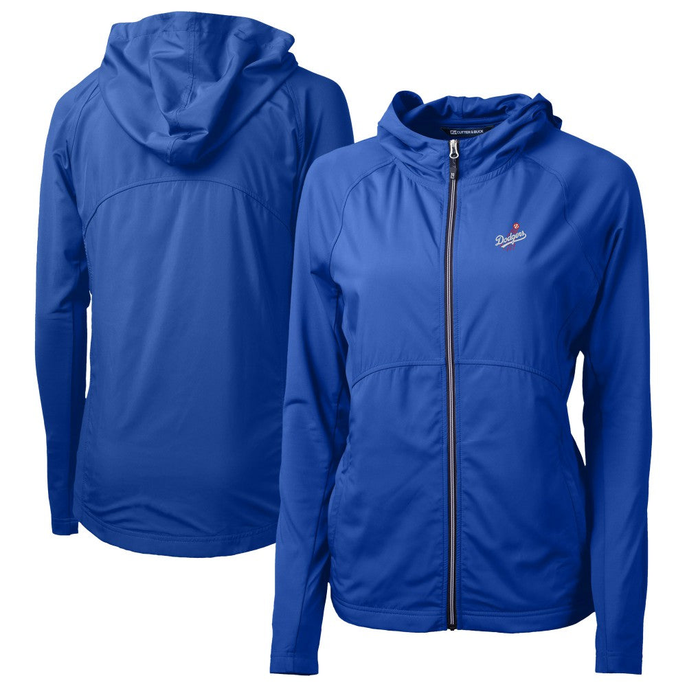 Los Angeles Dodgers Cutter & Buck Women's  Adapt Eco Knit Hybrid Recycled Full-Zip Hoodie - Royal Hoodies