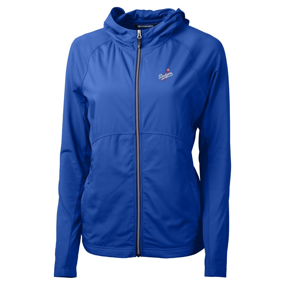 Los Angeles Dodgers Cutter & Buck Women's  Adapt Eco Knit Hybrid Recycled Full-Zip Hoodie - Royal Hoodies