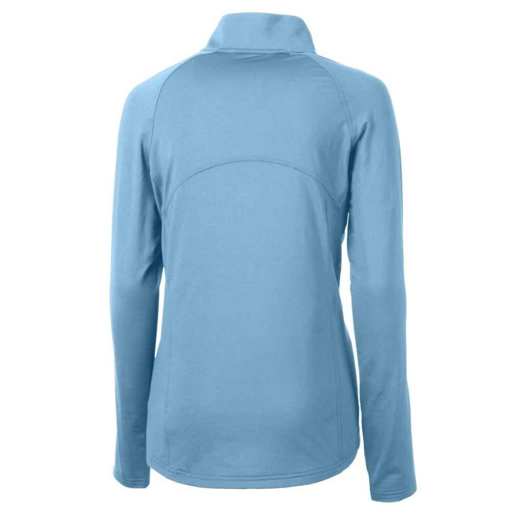 Baltimore Orioles Cutter & Buck Women's  DryTec Adapt Eco Knit Stretch Recycled Raglan Half-Zip Top - Powder Blue Tops