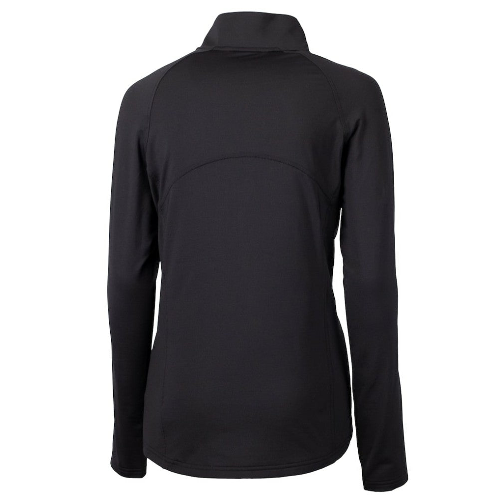 Baltimore Orioles Cutter & Buck Women's  DryTec Adapt Eco Knit Stretch Recycled Raglan Half-Zip Top - Black Tops