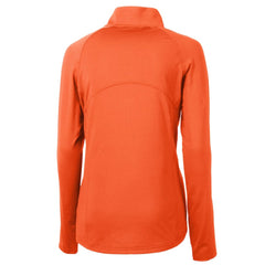 Baltimore Orioles Cutter & Buck Women's  DryTec Adapt Eco Knit Stretch Recycled Raglan Half-Zip Top - Orange Tops