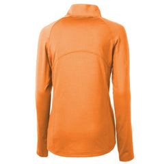 Detroit Tigers Cutter & Buck Women's  DryTec Adapt Eco Knit Stretch Recycled Raglan Half-Zip Top - Orange Tops
