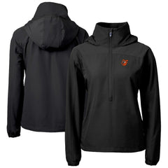 Baltimore Orioles Cutter & Buck Women's  Charter Eco Recycled Half-Zip Anorak Jacket - Black Jackets