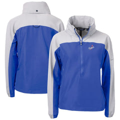 Los Angeles Dodgers Cutter & Buck Women's  Charter Eco Recycled Half-Zip Anorak Jacket - Royal Jackets