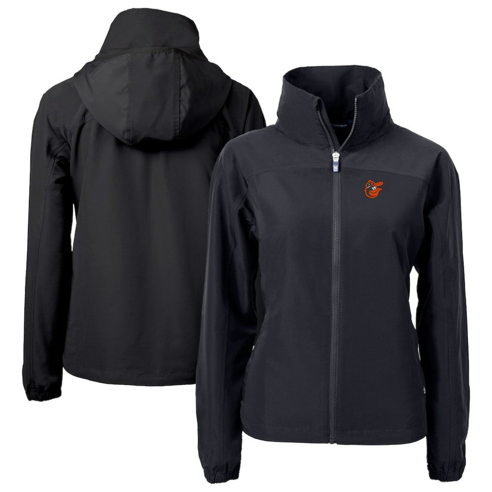 Baltimore Orioles Cutter & Buck Women's  Charter Eco Recycled Full-Zip Jacket - Black Jackets