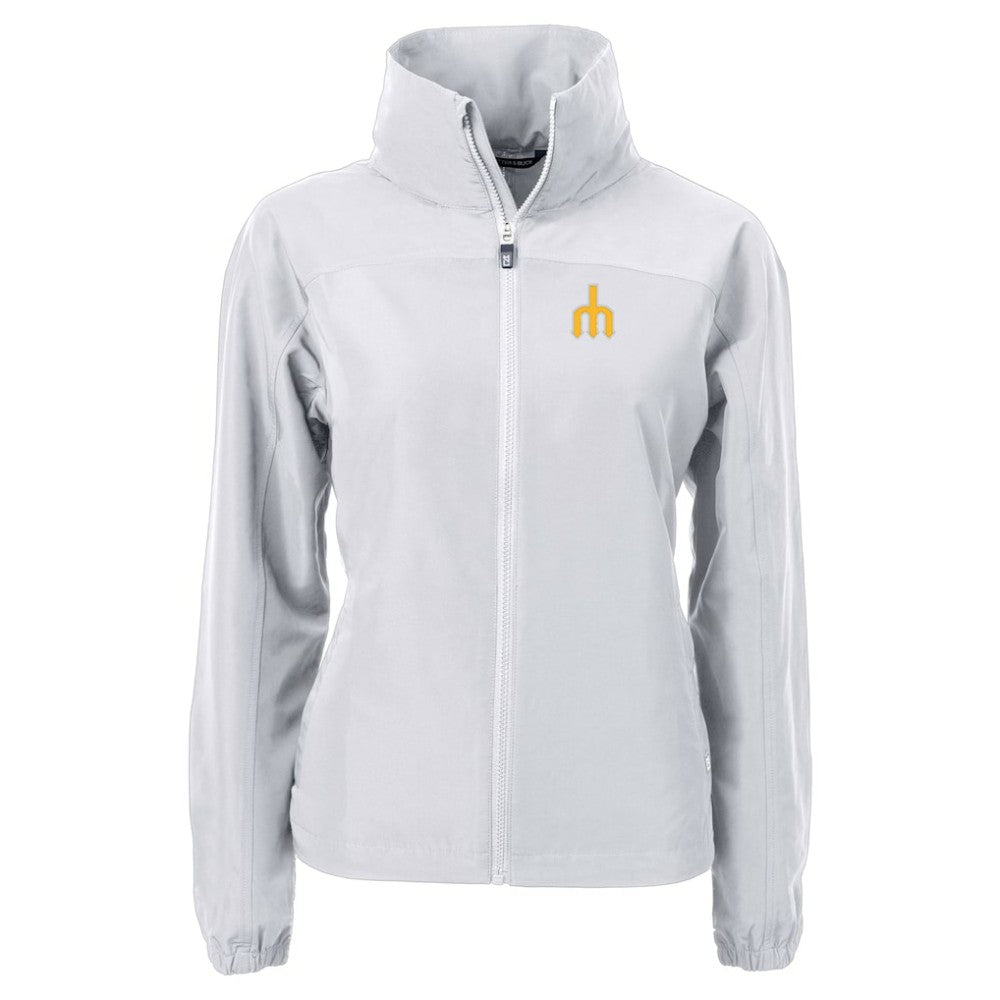 Seattle Mariners Cutter & Buck Women's  Charter Eco Recycled Full-Zip Jacket - Gray Jackets