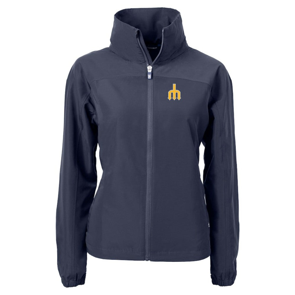 Seattle Mariners Cutter & Buck Women's  Charter Eco Recycled Full-Zip Jacket - Navy Jackets