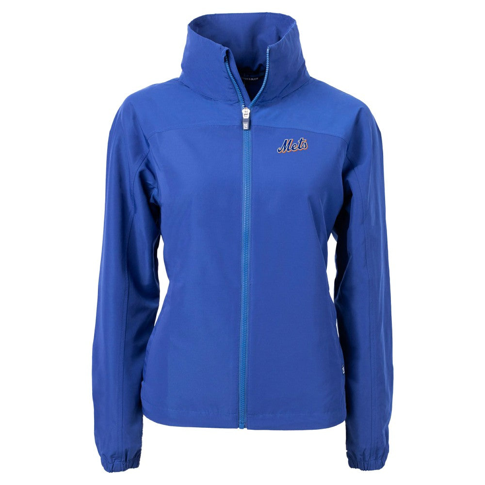 New York Mets Cutter & Buck Women's  Charter Eco Recycled Full-Zip Jacket - Royal Jackets