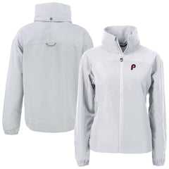 Philadelphia Phillies Cutter & Buck Women's Cooperstown Collection Charter Eco Recycled Full-Zip Jacket - Gray Jackets