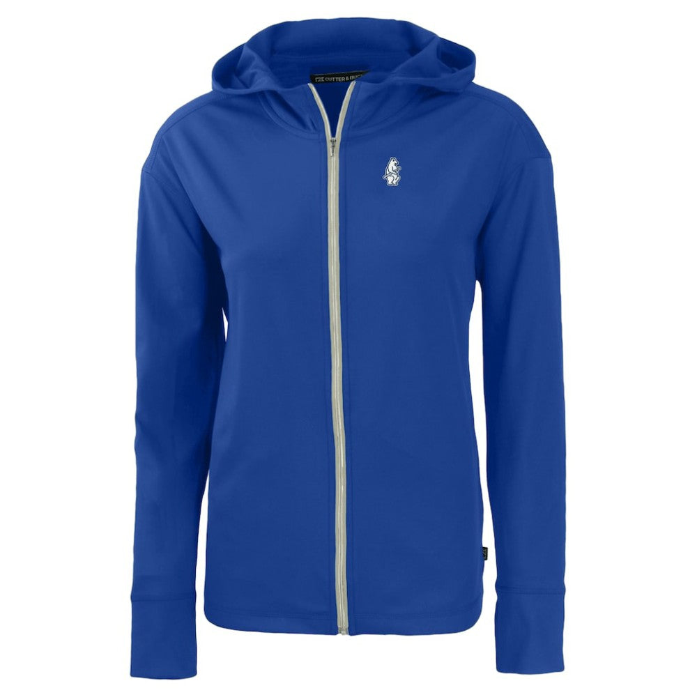 Chicago Cubs Cutter & Buck Women's Cooperstown Collection Daybreak Eco Recycled Full-Zip Hoodie Jacket - Royal Jackets