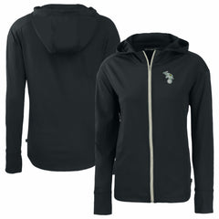 Athletics Cutter & Buck Women's Daybreak Eco Recycled Full-Zip Hoodie Jacket - Black Jackets