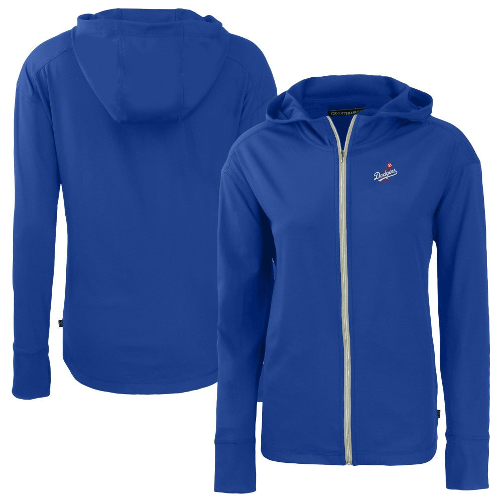 Los Angeles Dodgers Cutter & Buck Women's  Daybreak Eco Recycled Full-Zip Hoodie Jacket - Royal Jackets