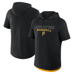 Pittsburgh Pirates Fanatics Clubhouse Optimal Play Raglan Hoodie T-Shirt - Black Hoodies