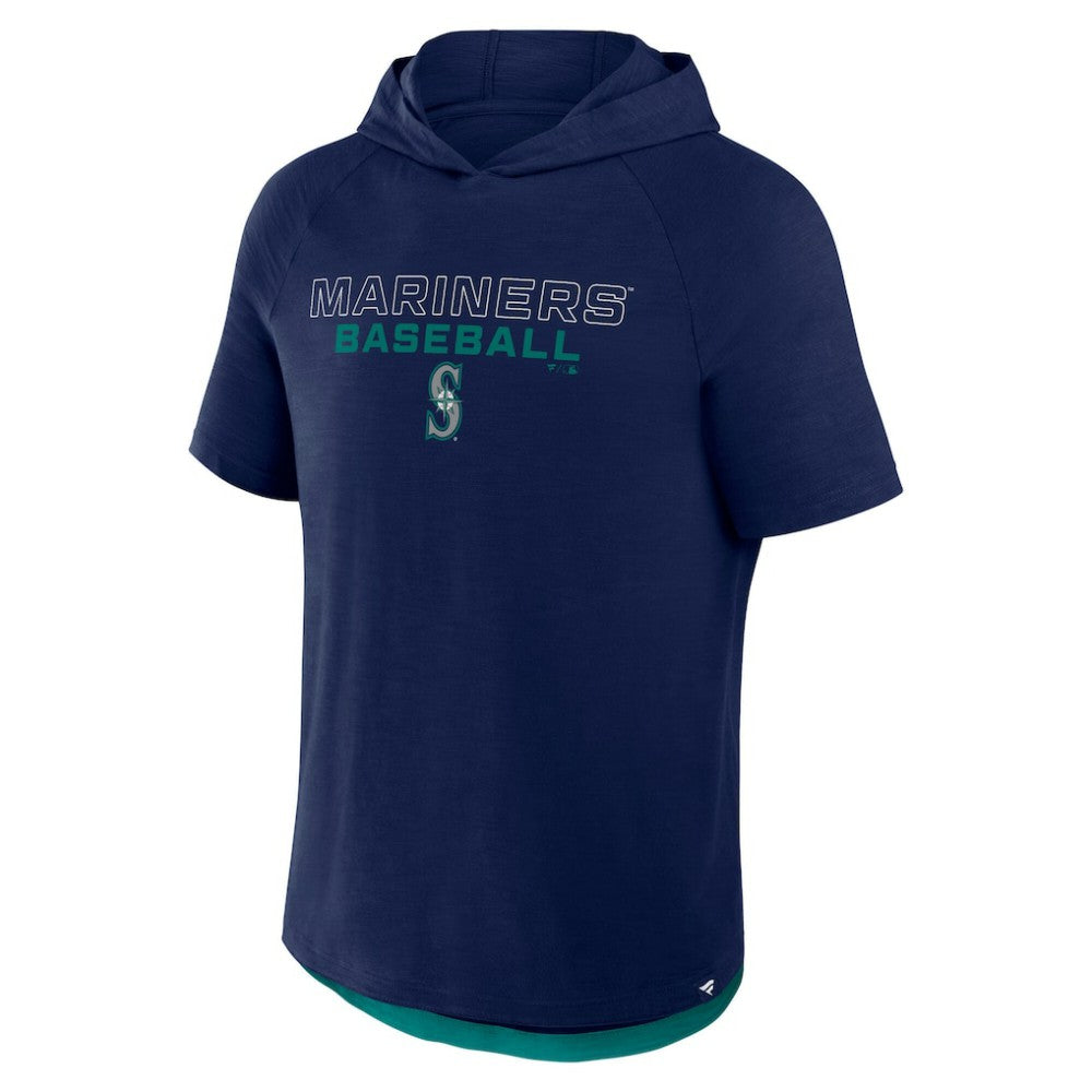 Seattle Mariners Fanatics Clubhouse Optimal Play Raglan Hoodie T-Shirt - Navy Hoodies