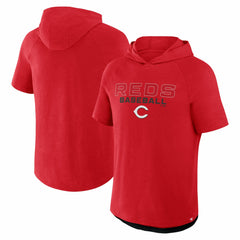 Cincinnati Reds Fanatics Clubhouse Optimal Play Raglan Hoodie T-Shirt - Red Hoodies