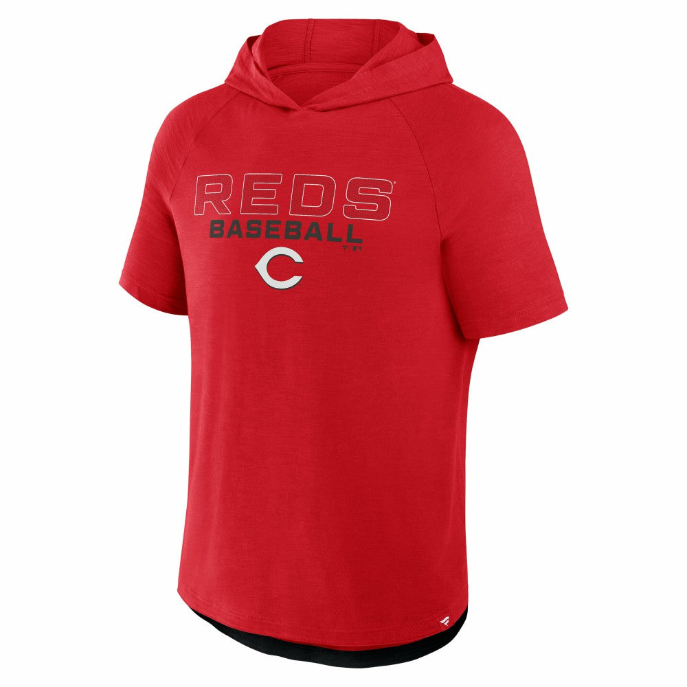 Cincinnati Reds Fanatics Clubhouse Optimal Play Raglan Hoodie T-Shirt - Red Hoodies