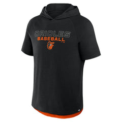 Baltimore Orioles Fanatics Clubhouse Optimal Play Raglan Hoodie T-Shirt - Black Hoodies
