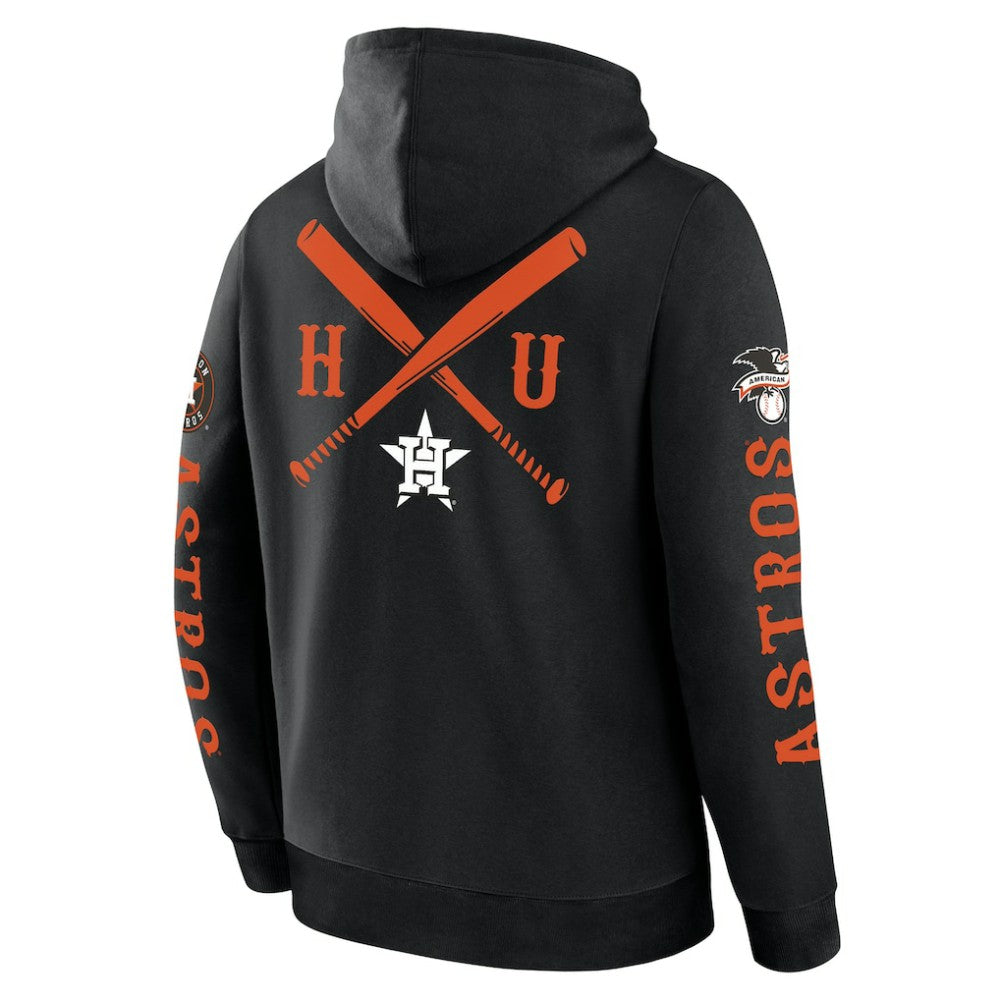 Houston Astros Fanatics Big City Legacy Fleece Pullover Hoodie - Black Hoodies