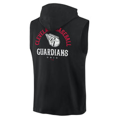 Cleveland Guardians Fanatics Fire Speed Sleeveless Pullover Hoodie - Black Hoodies