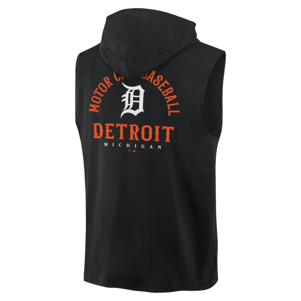 Detroit Tigers Fanatics Fire Speed Sleeveless Pullover Hoodie - Black Hoodies