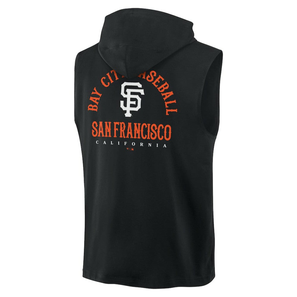 San Francisco Giants Fanatics Fire Speed Sleeveless Pullover Hoodie - Black Hoodies