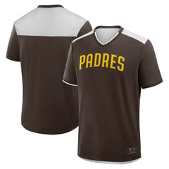San Diego Padres Fanatics Walk Off V-Neck T-Shirt - Brown T-shirts
