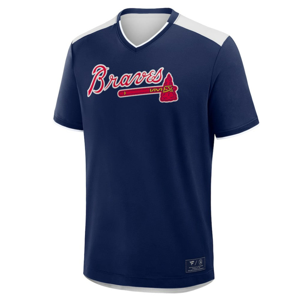 Atlanta Braves Fanatics Walk Off V-Neck T-Shirt - Navy T-shirts