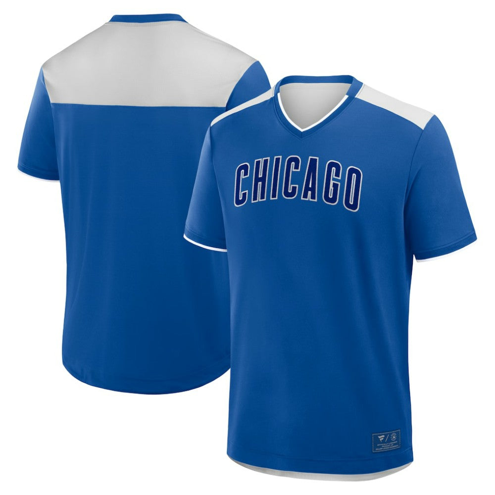 Chicago Cubs Fanatics Walk Off V-Neck T-Shirt - Royal T-shirts